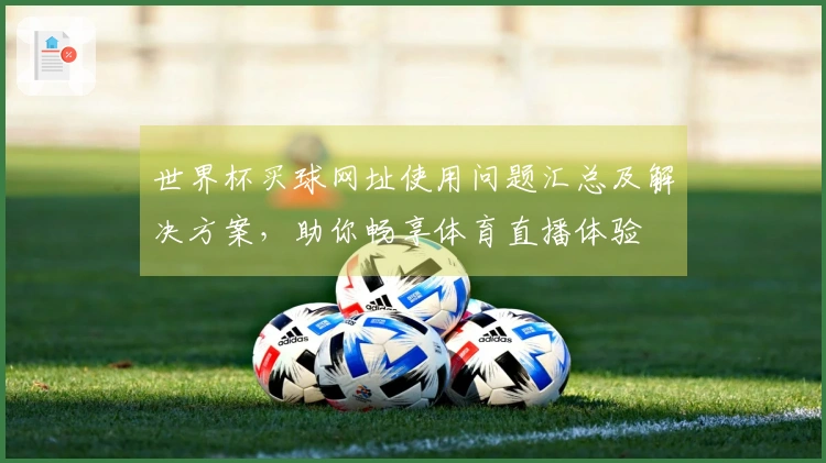 世界杯买球网址使用问题汇总及解决方案，助你畅享体育直播体验